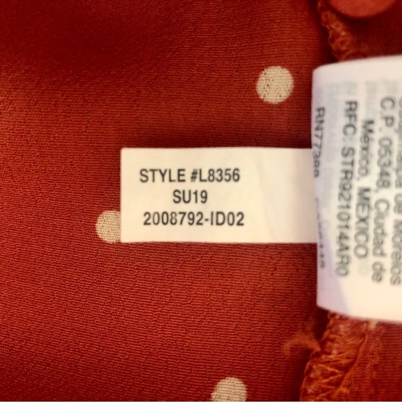 Madewell. Heather Button-Front Dress. Polka Dot Sweet Dahlia. Large - Picture 11 of 12